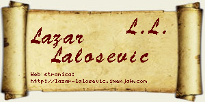 Lazar Lalošević vizit kartica